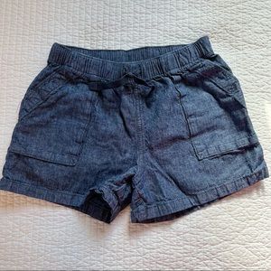 Tea Collection girls blue chambray jean shorts size 12